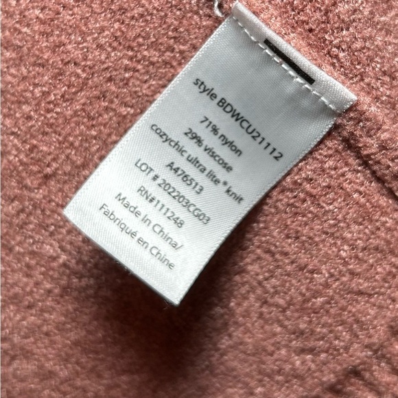 Barefoot Dreams CozyChic Ultra Lite Hooded Seashore Cardigan- Clay/ Size X-Small - Picture 7 of 8